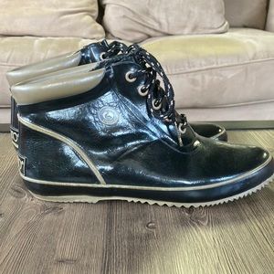 Sporto Black Patent Rain Booties 9